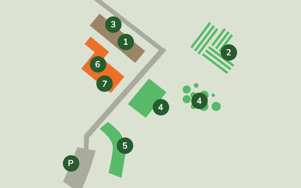 Plattegrond van het terrein